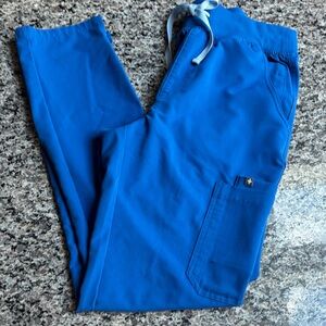 Figs Women's Vivid Blue Straight Leg Pants Size Small Tall